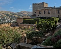 Alhambra - Vue sur les jardins et la forteresse